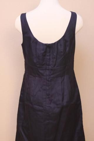 Crew Sydney Cotton Cady Dress 10 P $225 Classic Navy