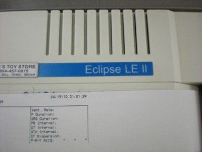 burdick eclipse le ii non interpretive ekg $ 1400