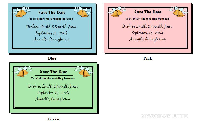50 Personalized Wedding Save The Date Announcement Card