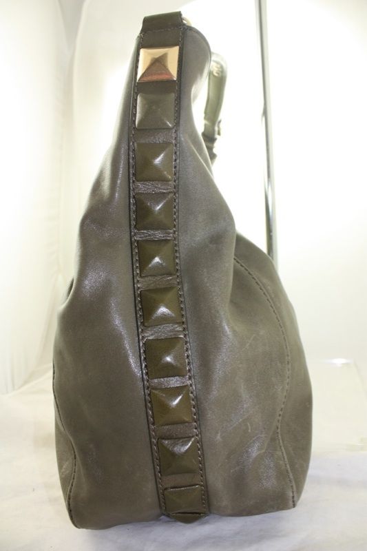 michael kors calista med hobo shoulder bag green