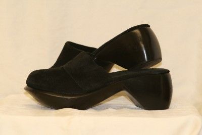 calleen cordero black suede clog women s size 8