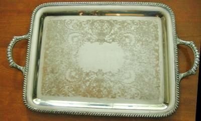 Vintage William Rogers Silver Over Copper “Avon” Butlers Serving 