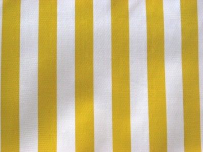 Yellow Cabana Stripes Oilcloth Vinyl Sewing Fabric BTY