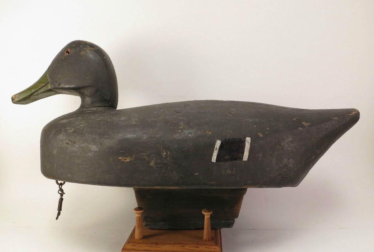    ISLAND ONTARIO BLACK DUCK DECOY BY JOE MAUMEE ORIGINAL PAINT CANADA