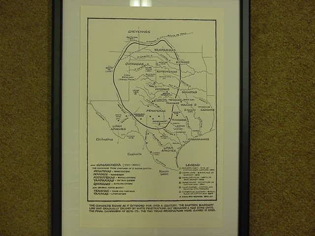 TEXAS INDIANS TRIBAL MAP COMANCHE APACHE CADDO