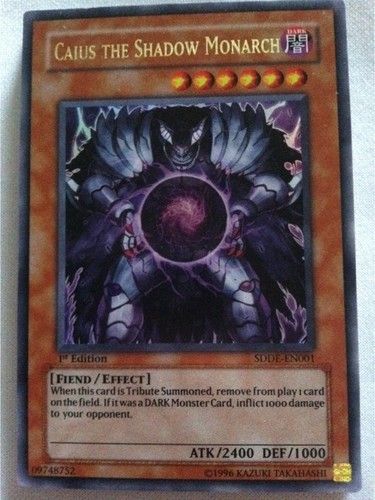 Yugioh Caius The Shadow Monarch SDDE EN001 Ultra RARE