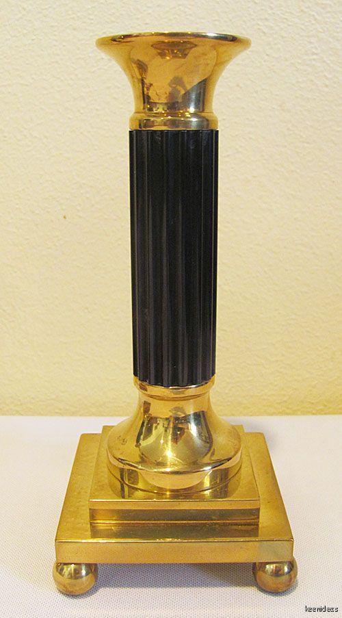   Scandinavian Design Swedish Vallonmassing Handmade Brass Candlesticks