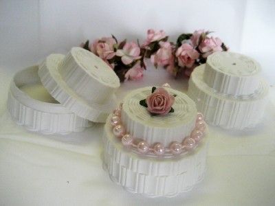 25 White Cake Boxes Wedding Shower Favors Party Crafts