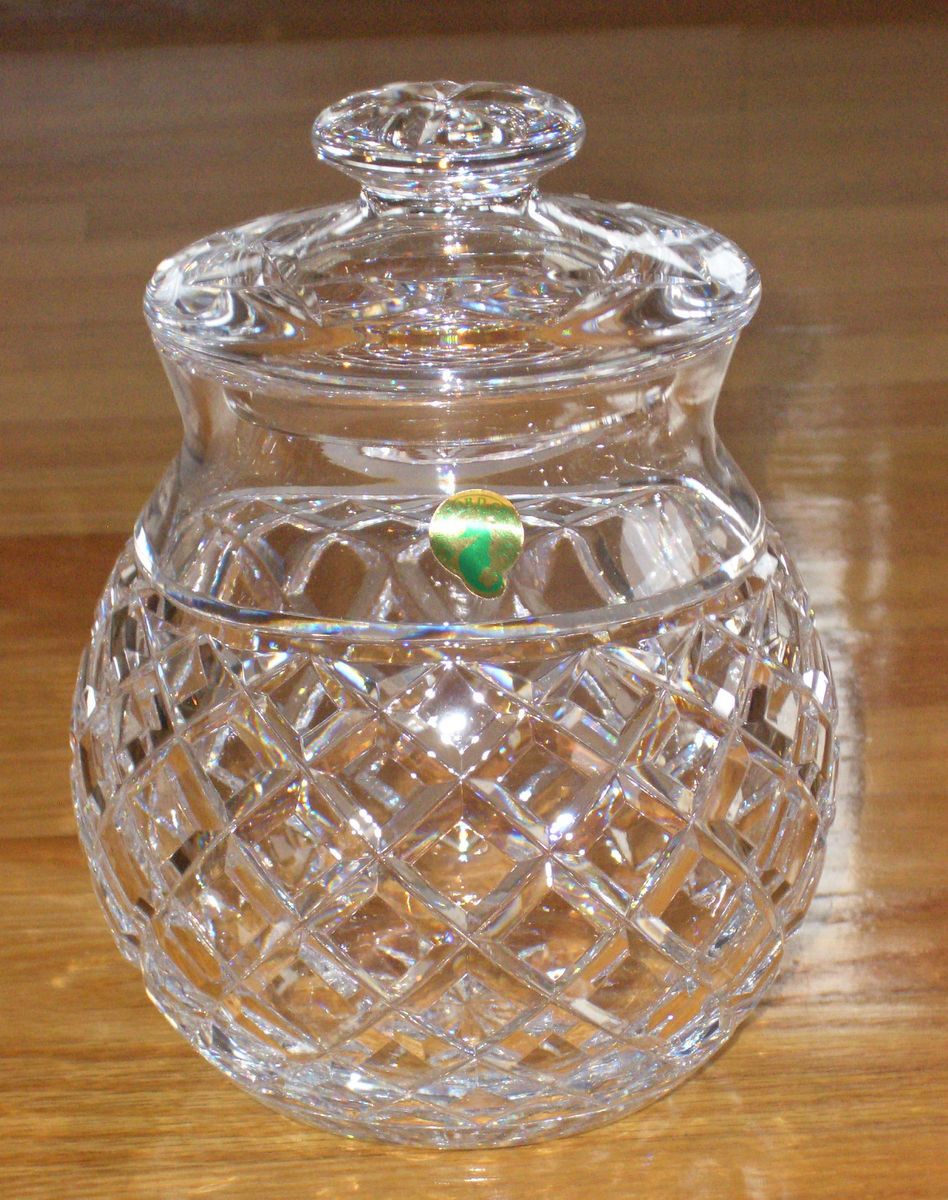 WATERFORD CRYSTAL GORGEOUS LARGE CANDY JAR BISCUIT BARREL PRISTINE 