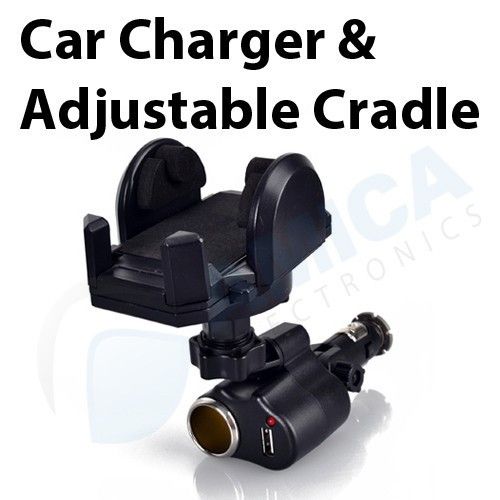 in 1 Universal Car Charger Holder for iPhone and iPod with Cabels