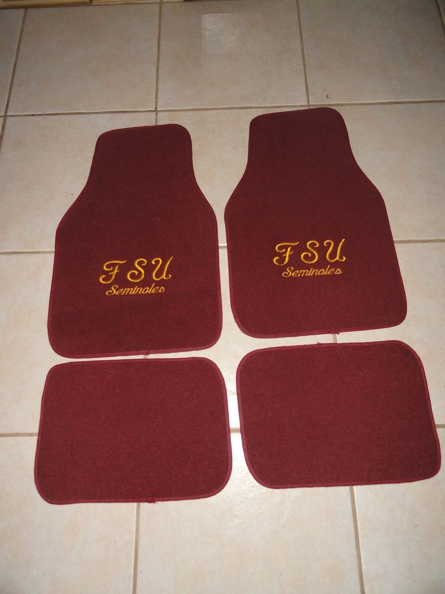 Monogrammed FSU Seminoles 4 Piece Car Mats