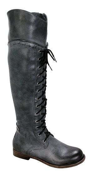 BLOSSOM CANA 5 Women¡¯s round toe lace up thigh high riding boots on 