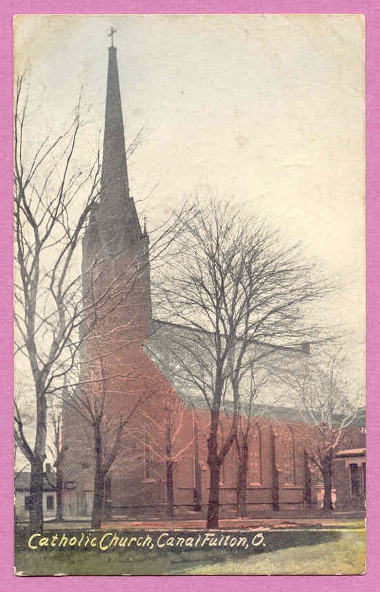 canal fulton ohio catholic church c1908 14jh14
