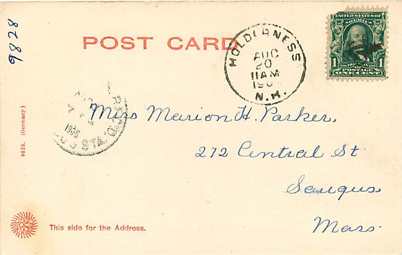 NH Holderness Asquam Lake Camp Carnes mailed 1906 R5559