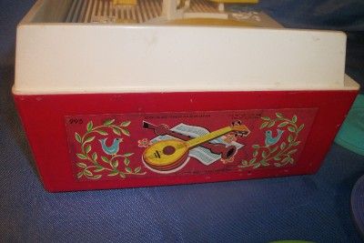 Vintage Fisher Price Music Box wind up Record Player 995 100% complete 