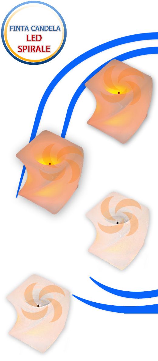 Candela Finta Cera LED Illuminazione Spirale 2PZ Coppia Candele Finte 