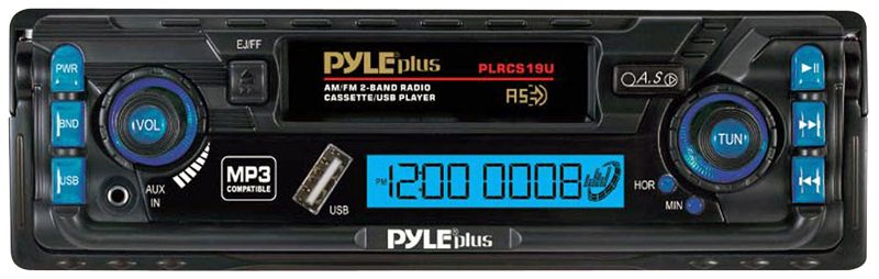   PLRCS19U New Am FM Dual Band Radio Digital Car Cassette Player