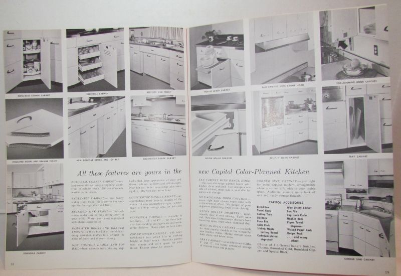 1950s Capitol Kitchens Cabinets Catalog Great Reference for 