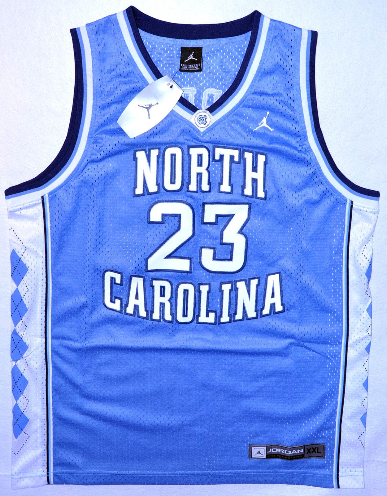 North Carolina 23 Micheal Jordan Blue Jersey Size M L XL 2XL