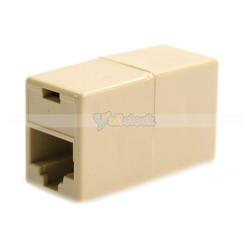 2X New RJ45 Cat 5 5e Ethernet LAN Cable Joiner Coupler Connector Free 