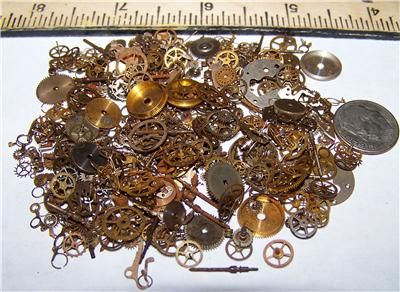 BULK Lot 20g Shown Steampunk Watch Parts 300+ Pieces Vintage Antique 