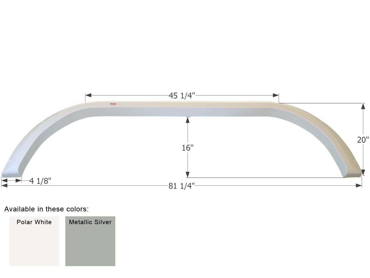 Carriage RV Tandem Fender Skirt FS1792 Polar White