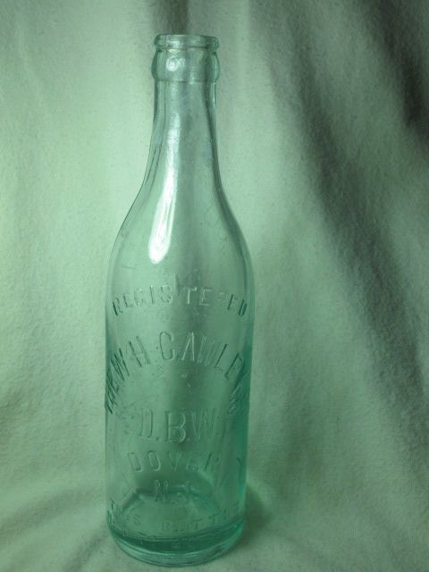 Vintage William H Cawley Company not to Be Sold Aqua Bottle Dover NJ 