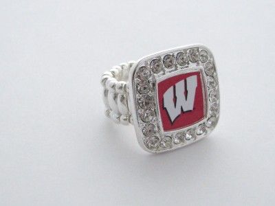 wisconsin badgers stretch ring jewelry uw