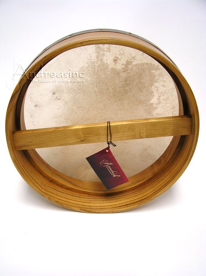   MULBERRY WOOD FRAME SINGLE BAR IRISH BODHRAN DRUM w/ TIPPER   BTG4MS