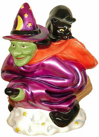 Christopher Radko Midnight Flight Witch Cookie Jar NIB