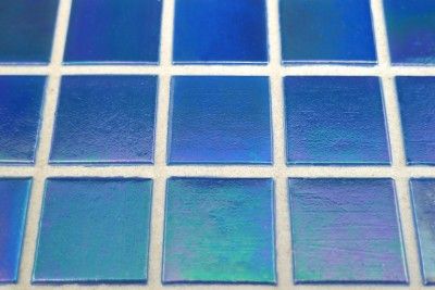 Ocean Pearl Blue Color Iridescent Mosaic Glass Tile for Kitchen & Bath