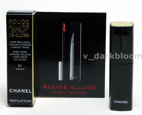 CHANEL ROUGE ALLURE Extrait de Gloss LIP GLOSS *FATALE* 61 MINI PURE 