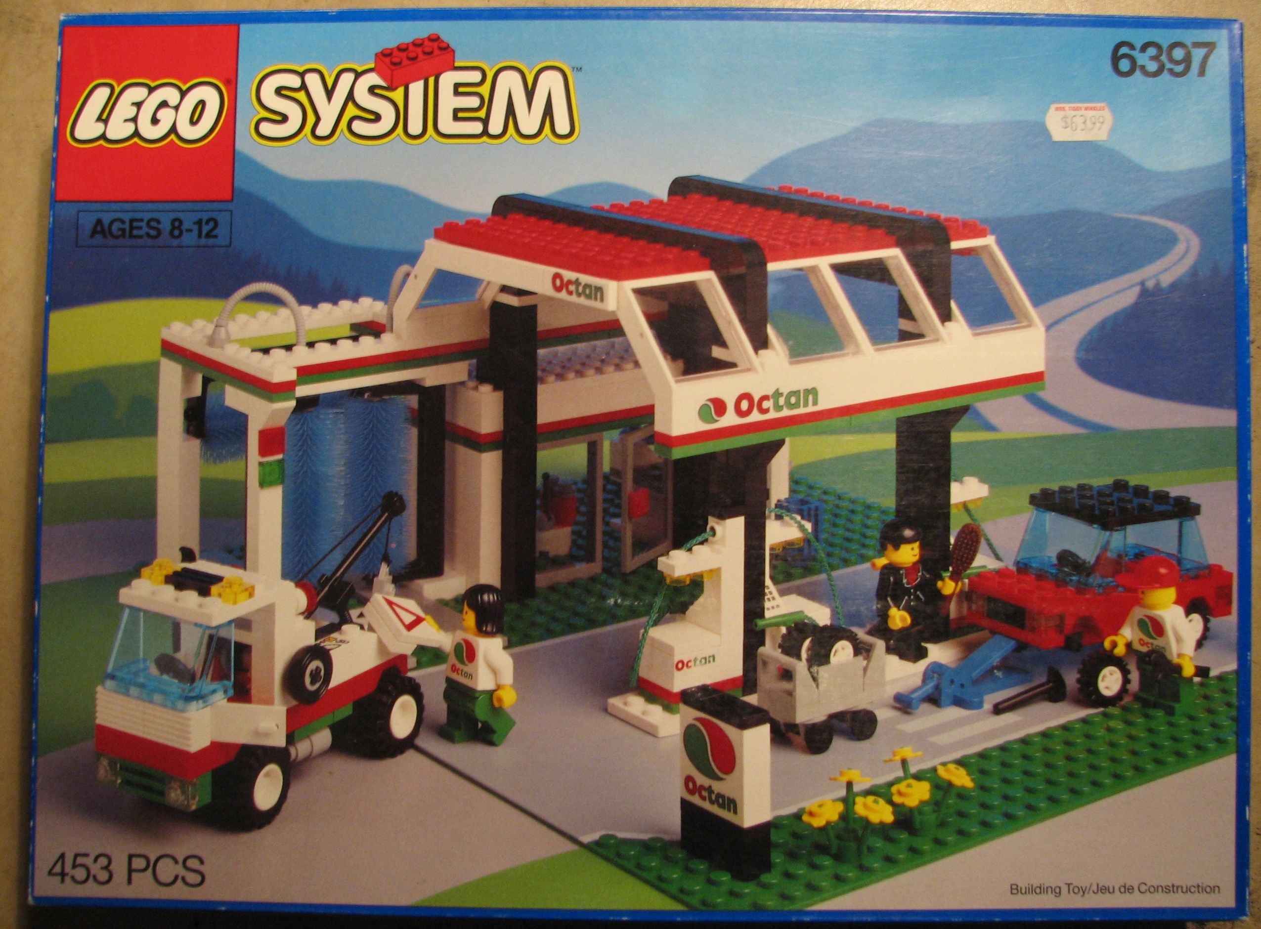  lego 6397 gas n wash express complete set