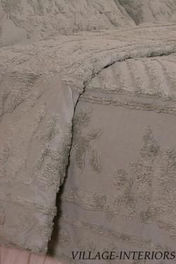   Egg Blue 100 Cotton Tufted King Chenille Coverlet Bedspread