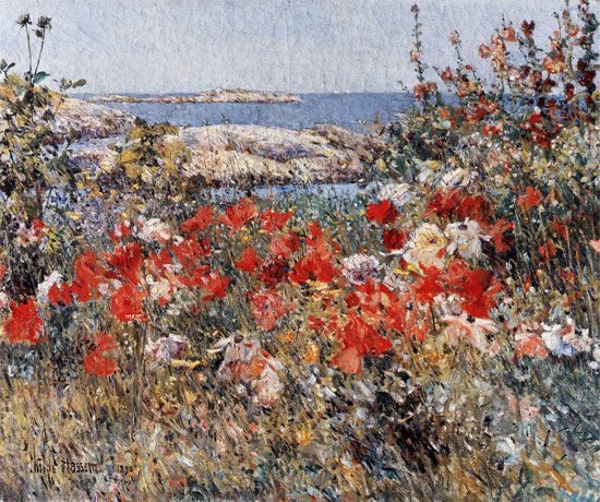 Childe Hassam Celias Thaxters Garden Isle of Shoals Handmadeoil 