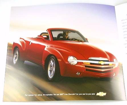 2003 03 Chevrolet Chevy SSR Truck Brochure