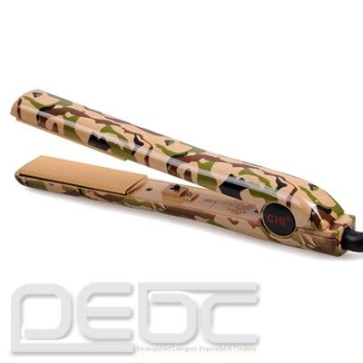 Chi GF1001CP 1 Infrared Brown Camo Hair Straightening Iron Free 