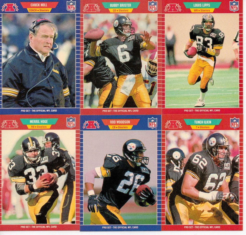 1989 Pro Set PITTSBURGH STEELERS Team Set CHUCK NOLL 19 Cards