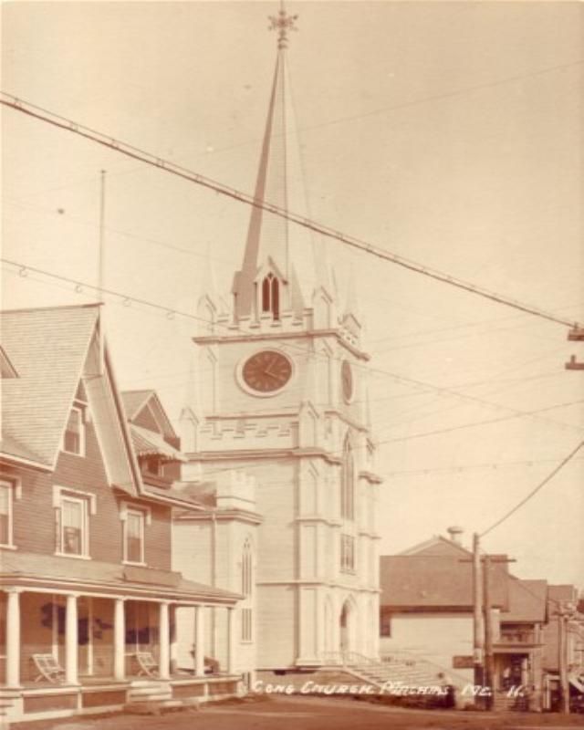 Congregational Church Machias Me Vintage Postcard