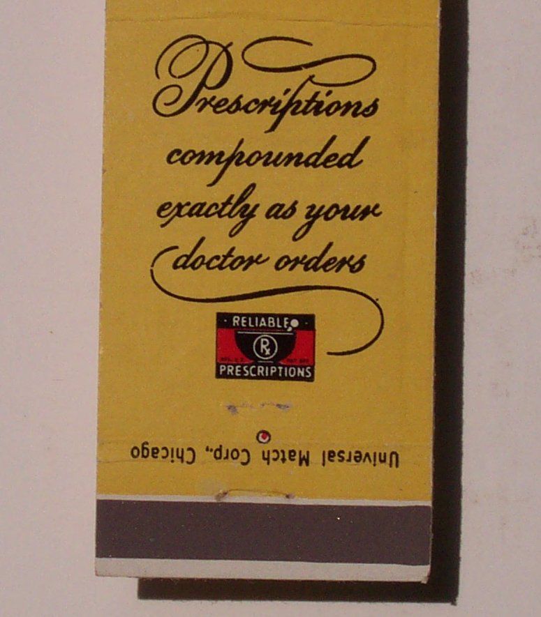 1940s Shower Hays Drugs Matchbook Elizabethtown KY