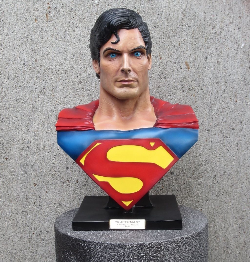 Custom Superman Christopher Reeve Bust Reeves Life Size Lifesize