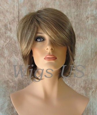 Dark Blonde Mix Long Layers Long Bangs Choppy Angles Wig