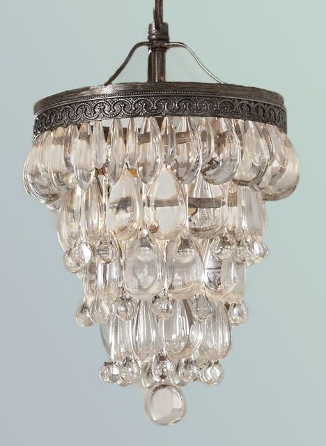 Pottery Barn Clarissa Glass Drop Small Chandelier New