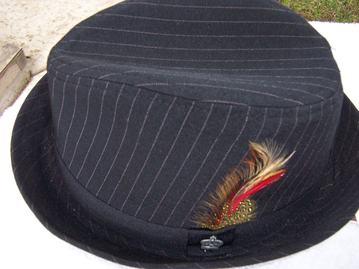 Christys Crown Series Collection, Coffs, Black Fedora Hat Cap Pink Pin