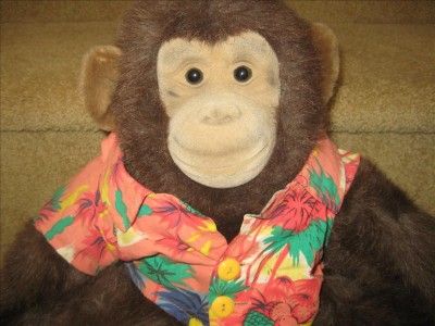  SOURCES BROWN GORILLA HAWAIIAN SHIRT TOY PLUSH STUFFED CHIMP MONKEY