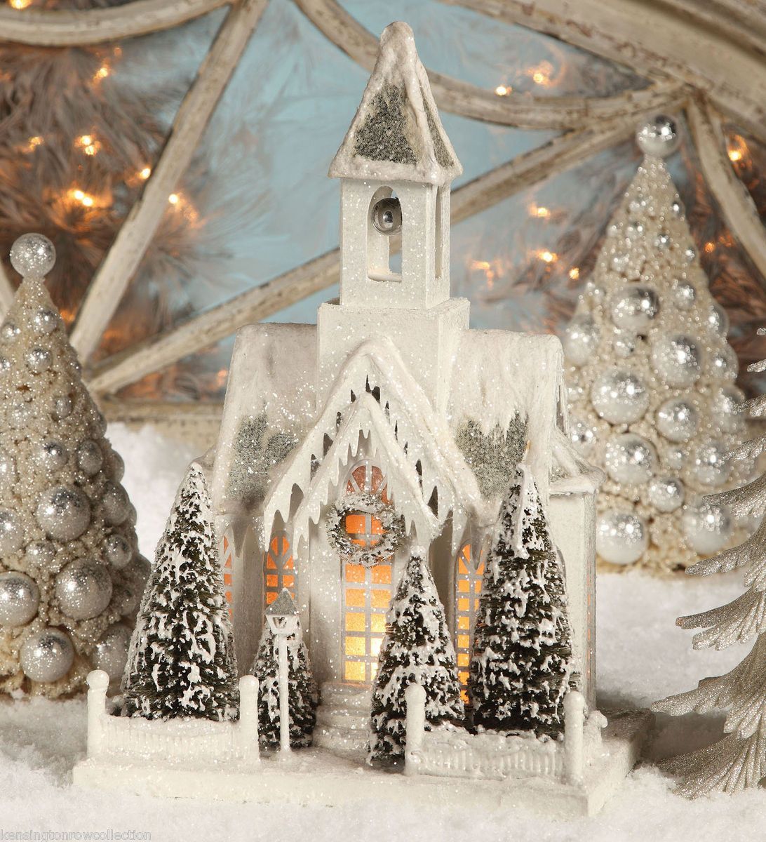 CHRISTMAS COLLECTIBLE LIGHTED VILLAGE CHURCH BETHANY LOWE DESIGNS