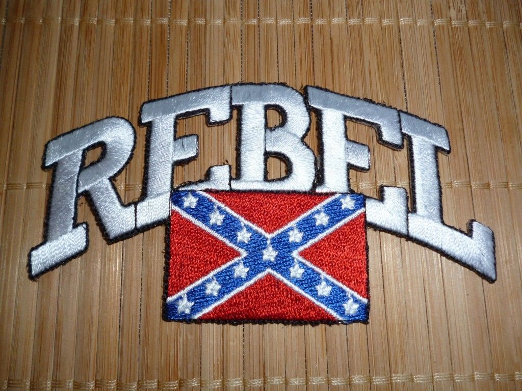 Rebel Flag Biker Motorcyle Patch Leather or Jean Jacket