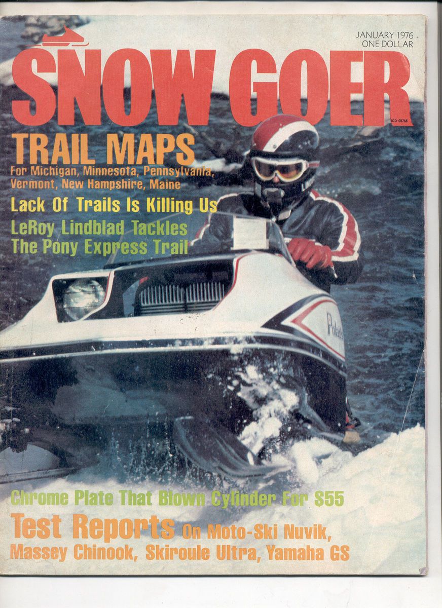 Vintage Snowmobile Magazine 1976 Polaris TX 440 Yamaha GS340 Skiroule