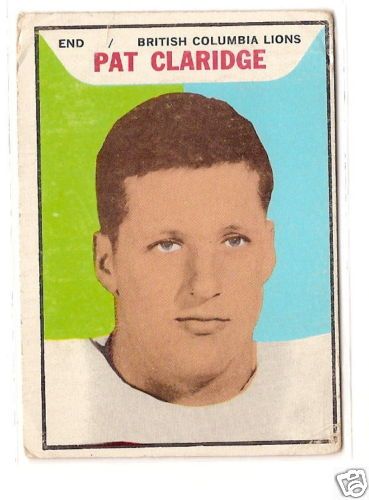 1965 Topps CFL 4 Pat Claridge Lions B