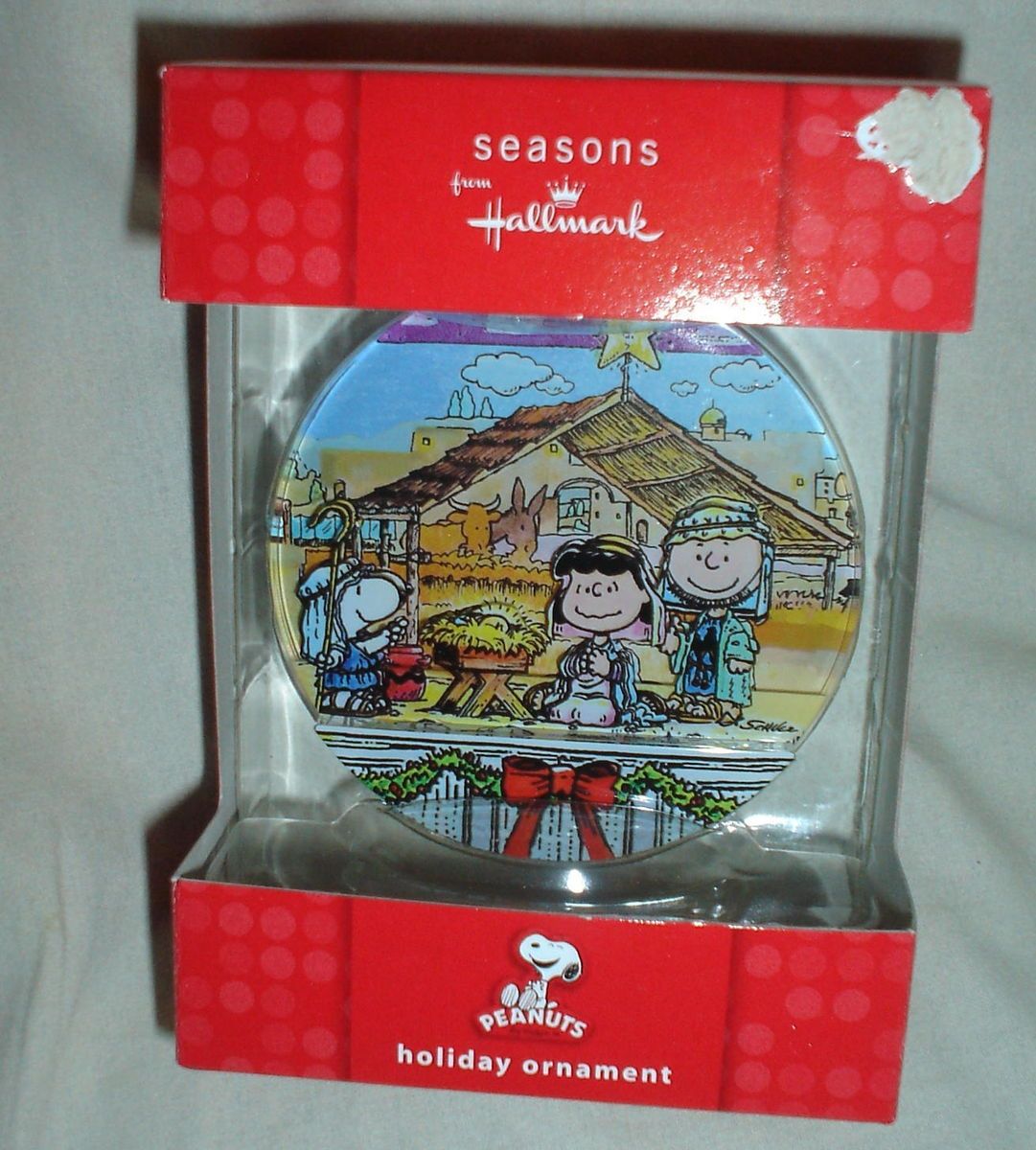 HALLMARK PEANUTS HOLIDAY CHRISTMAS ORNAMENT NATIVITY SCENE CHARLIE